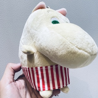 #ตุ๊กตา #มูมิน #Moomin #ตาปัก #ขนาด6.5นิ้ว #ก้นถ่วง #ป้ายห้อย Sekiguchi ตำหนิเชือกแดง กับรอยเปื้อนที่มือ #ลิขสิทธิ์แท้