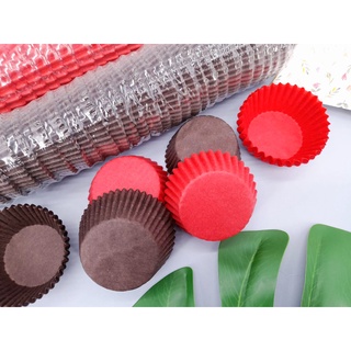 ถ้วยกระทงจีบ 2816 สีน้ำตาล/สีแดง 800 ใบ