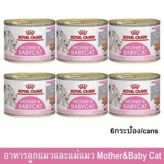 อาหารเปียกแมว Royal Canin Babycat Mousse กระป๋องแบบเปียก รอยัล คานิน สำหรับลูกแมว และแม่แมวตั้งท้อง 195กรัม (6กระป๋อง)