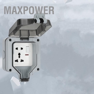 Maxpower เต้ารับ Ip66 กันน้ํา ป้องกันการกัดกร่อน สําหรับติดผนัง สวน