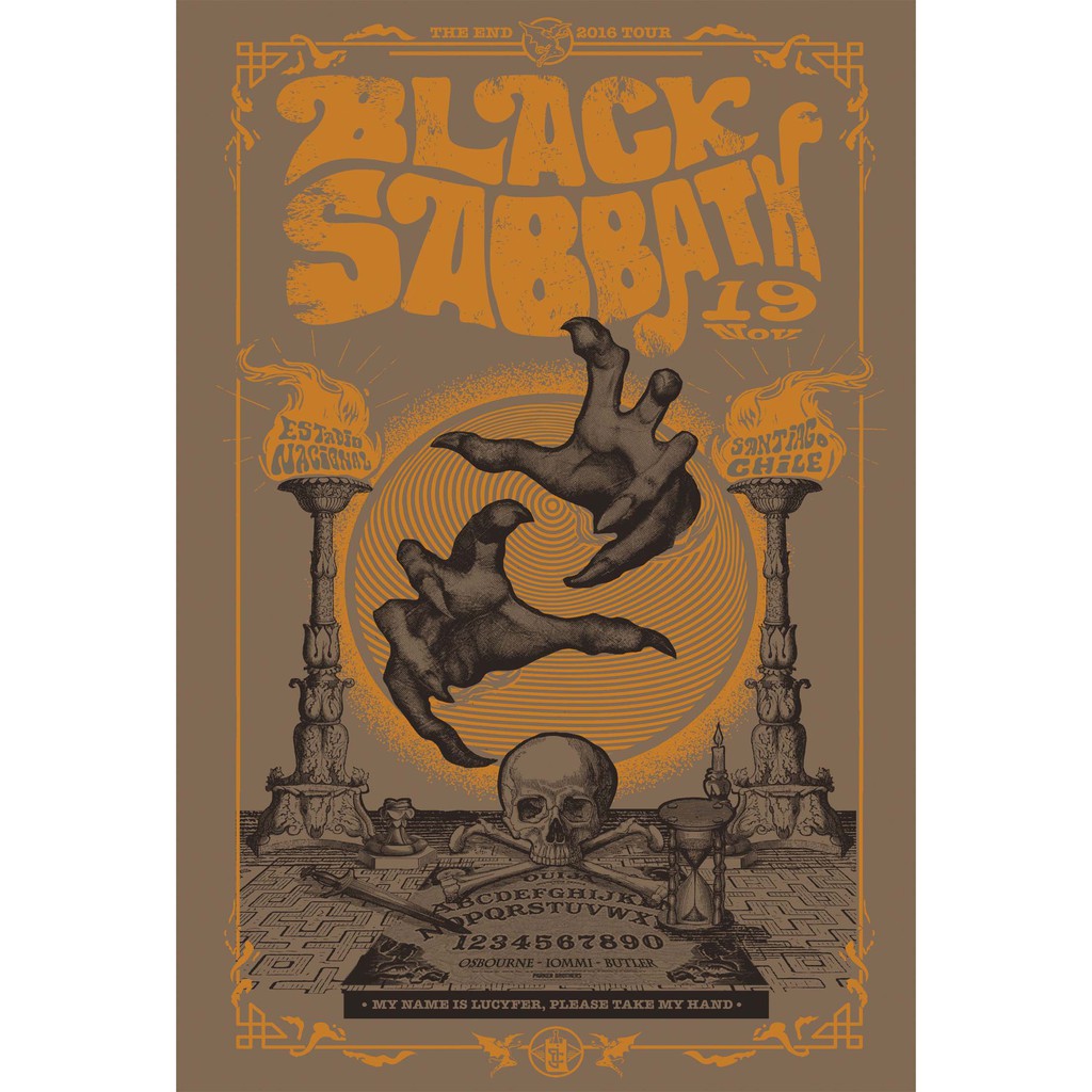 โปสเตอร์ Black Sabbath Ozzy Osbourne แบล็กแซ็บบาธ โปสเตอร์ วอลเปเปอร์ ตกแต่งผนัง Poster โปสเตอร์วินเ
