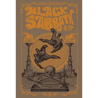 โปสเตอร์ Black Sabbath Ozzy Osbourne แบล็กแซ็บบาธ โปสเตอร์ วอลเปเปอร์ ตกแต่งผนัง Poster โปสเตอร์วินเทจ โปสเตอร์วงดนตรี