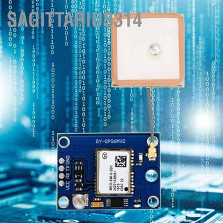 Sagittarius314 Gy Gps6Mv2 โมดูลควบคุมการบิน Gps พร้อมเสาอากาศ Eeprom Mwc Apm2.5 ขนาดใหญ่