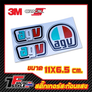 สติ๊กเกอร์ AGV ติดหมวกกันน็อค สะท้อนแสง 3M แท้ โลโก้ปีกนก ตราฮอนด้า มอเตอร์ไซค์ 3M,Oracal แท้