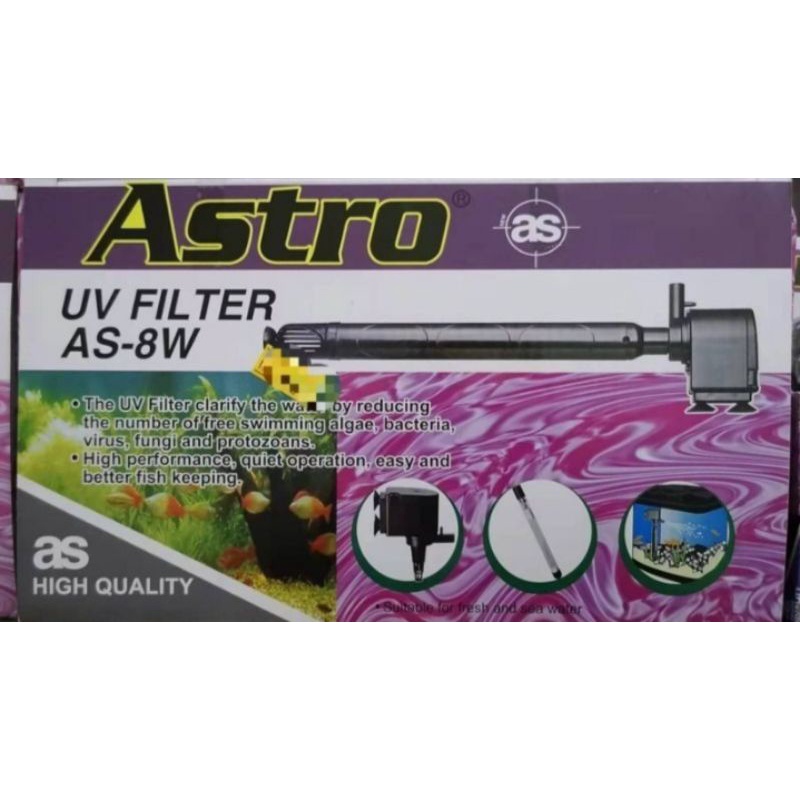 Astro uv filter พร้อมปั๊มออกซิเจน(AS 8w)