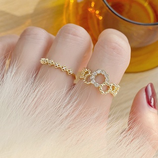 แหวนทองคําแท้ 14K สําหรับผู้หญิงจี้วงกลม AAA Cubic