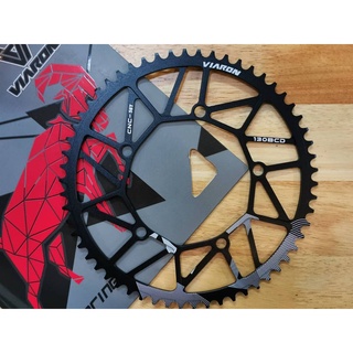 ใบจาน​จักรยาน อลูมีเนียม CNC​ Viaron Chainring BCD130​ 5รู มี2ขนาด​ 56ฟัน​ 58ฟัน