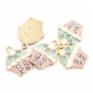 ตัวห้อยซิป ทำจากเหล็ก หัวซิป DIY คัพเค้ก สีหวาน Cupcake อย่า…