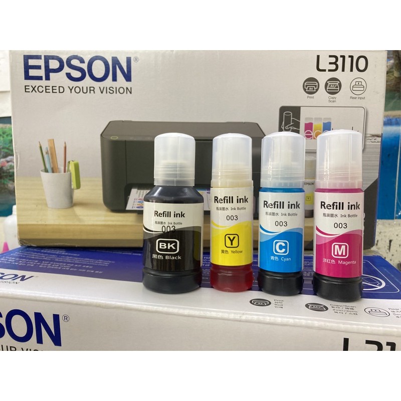 หมึกเติม(epson003)สำหรับEpson  - L3110 - L3150 - L3210 -L3250 - L5190