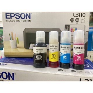 หมึกเติม(epson003)สำหรับEpson  L1110- L3100 - L3101 - L3110 - L3150 - L5190 (สีดำขวดใหญ่)