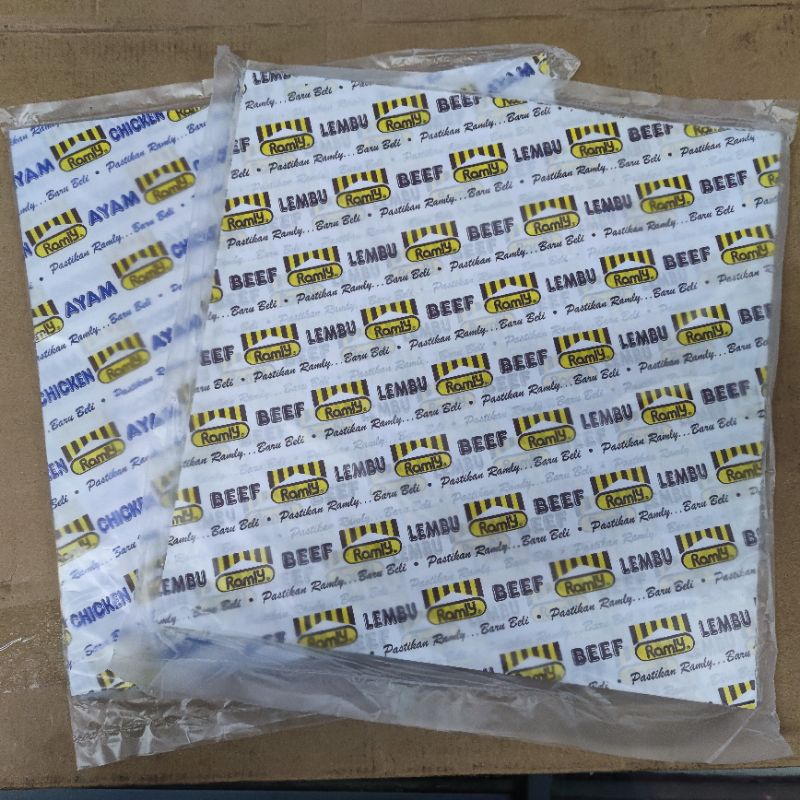 RAMLY ห่อ Kertas Balut Burger Paper Top 100s