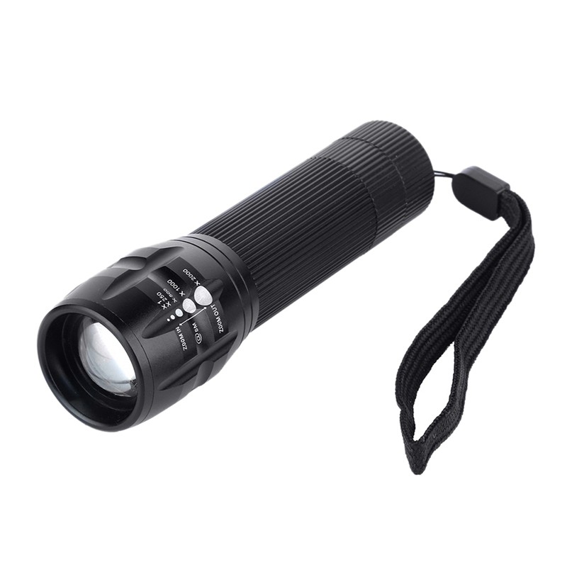 ไฟฉาย 18650/AAA แบตเตอรี่ไฟฉาย LED สําหรับล่าสัตว์จักรยาน
