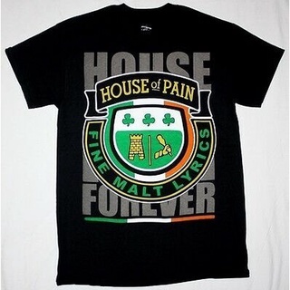 [COD]เสื้อยืดผ้าฝ้าย พิมพ์ลายเนื้อเพลง HOUSE OF PAIN FINE MALT LYRICS EVERLAST DJ LETHAL CYPRESS HILL สีดํา