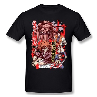 เสื้อยืดวินเทจเสื้อยืด ผ้าฝ้าย 100% พิมพ์ลายกราฟฟิค Rurouni Kenshin Enjoystick โอเวอร์ไซซ์ สําหรับผู้ชายS-5XL