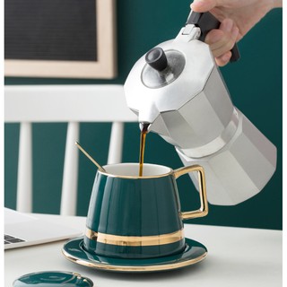 A217 Moka Pot หม้อต้มกาแฟ กาต้มกาแฟ เครื่องชงกาแฟ มอคค่าพอท หม้อต้มกาแฟแบบแรงดัน