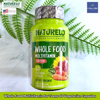 Naturelo - Whole Food Multivitamin for Teens 60 Vegetarian Capsules วิตามินรวม สำหรับวัยรุ่น 12-18 ปี ภูมิคุ้มกัน