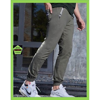 Miami bay กางเกงขาจั้ม เอวผูก รุ่น Army pant สีเขียวโอลีฟ (อ่อน)