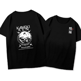 Mens t-shirtsรูปแบบใหม่ ยอดฮิต เสื้อแขนสั้น เสื้อหญิงและชาย Manga Tokyo Ghoul Unisex hort sleeves black white&lt;2022&gt;