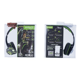 ANITECH HEADSET AK71 (BLACK) - รับประกัน 1 - Y