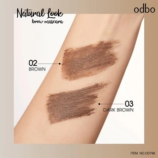 ♦️ของแท้·ส่งด่วน·ถูก♦️Odbo Natural Look Brow Masacara #OD798 : โอดีบีโอ มาสคาร่า คิ้ว ที่ปัดคิ้ว x 1 ชิ้น dayse