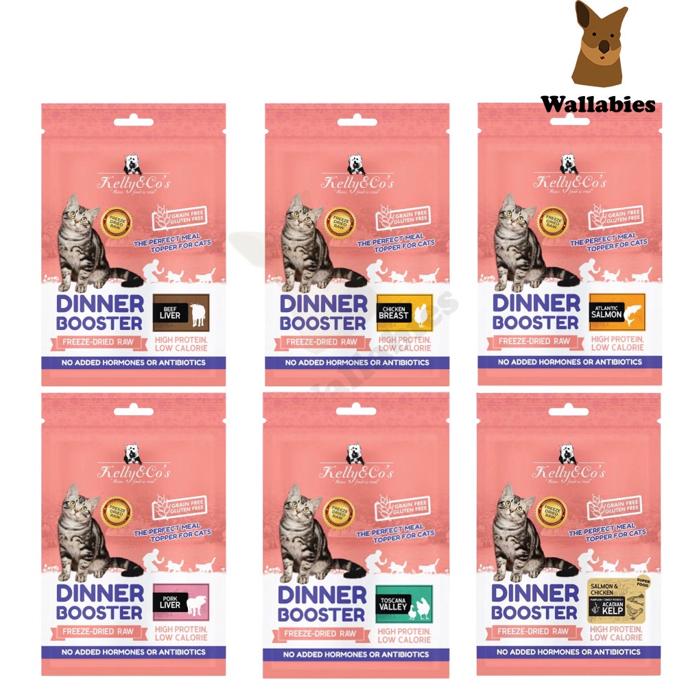 KELLY AND CO'S เคลลี่แอนด์โค (50g.) ผงโปรตีน โรยอาหาร สูตรปลาแซลมอน สำหรับแมว เบื่ออาหารง่าย ช่วยให้