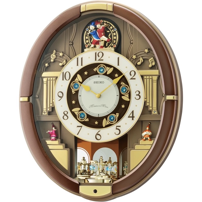 SEIKO CLOCKS นาฬิกาแขวนไชโก้ QXM-384 นาฬิกาแขวน Seiko Melodies in Motion‏ clock รุ่น QXM384B มีเสียงเพลงนาฬิกาติดผนัง