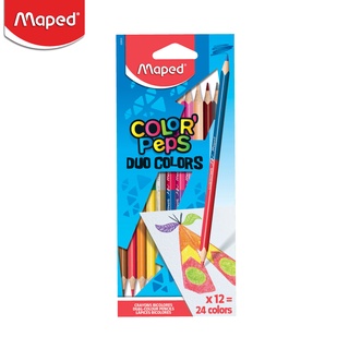 Maped (มาเพ็ด) สีไม้ ดูโอ้ 24 สี DUO COLORPEPS รหัส CO/829600