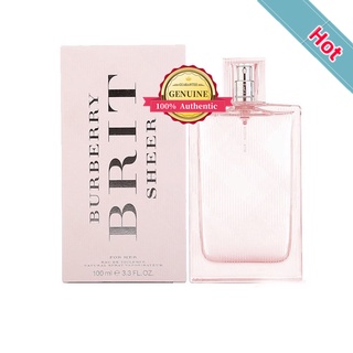 ♦สินค้าเฉพาะจุด♦ Burberry Brit Sheer Eau de Toilette EDT 100ML Womens Perfume น้ำหอมผู้หญิง