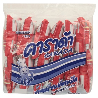 ✨ขายดี✨ คาราด้า ข้าวเกรียบปลาหมึก 20กรัม x 12 ซอง Carada Cuttlefish Creacker 20g x 12 pcs