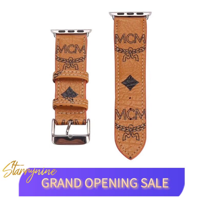 ⚡ ️Apple Watch Stylish MCM Brand Design Leather Band/Strap for IWatch SE/6/5/4/3/2/1 38MM 40MM 42mm 