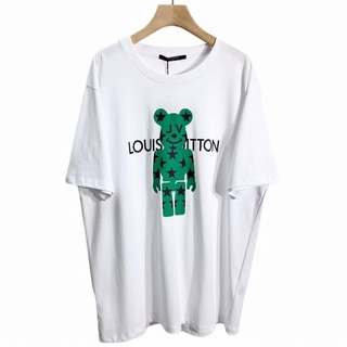 [S-5XL]เสื้อยืดแขนสั้น คอกลม ผ้าฝ้าย พิมพ์ลาย Lou is Vuit ton Tag