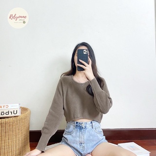 🧸New เสื้อครอปไหมพรมหนานุ่มฟู