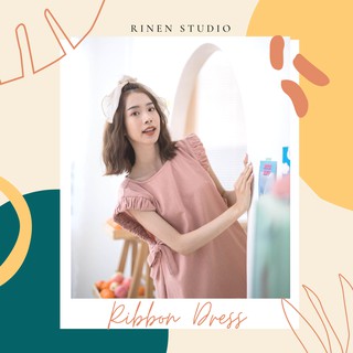 〰️ ✨Rinen Ribbon Dress 🌷🌷 สี Tulip 🌷 เป็นอีกรุ่นที่ทางร้านอยากแนะนำให้สาวๆรู้จักค่า