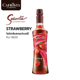 Senorita Syrup เซนญอริต้าไซรัป 750 ml. น้ำเชื่อมแต่งกลิ่นสตรอว์เบอร์รี /Strawberry / PLU 18005