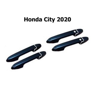 ครอบมือจับประตู Honda City 2020 (รุ่นTop)  ดำด้าน