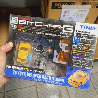 Tomy Tomica BitCHARG G-13 Motor Model Car Control RC Totota bB Open Deck Yellow Mini Toys 27 MHz