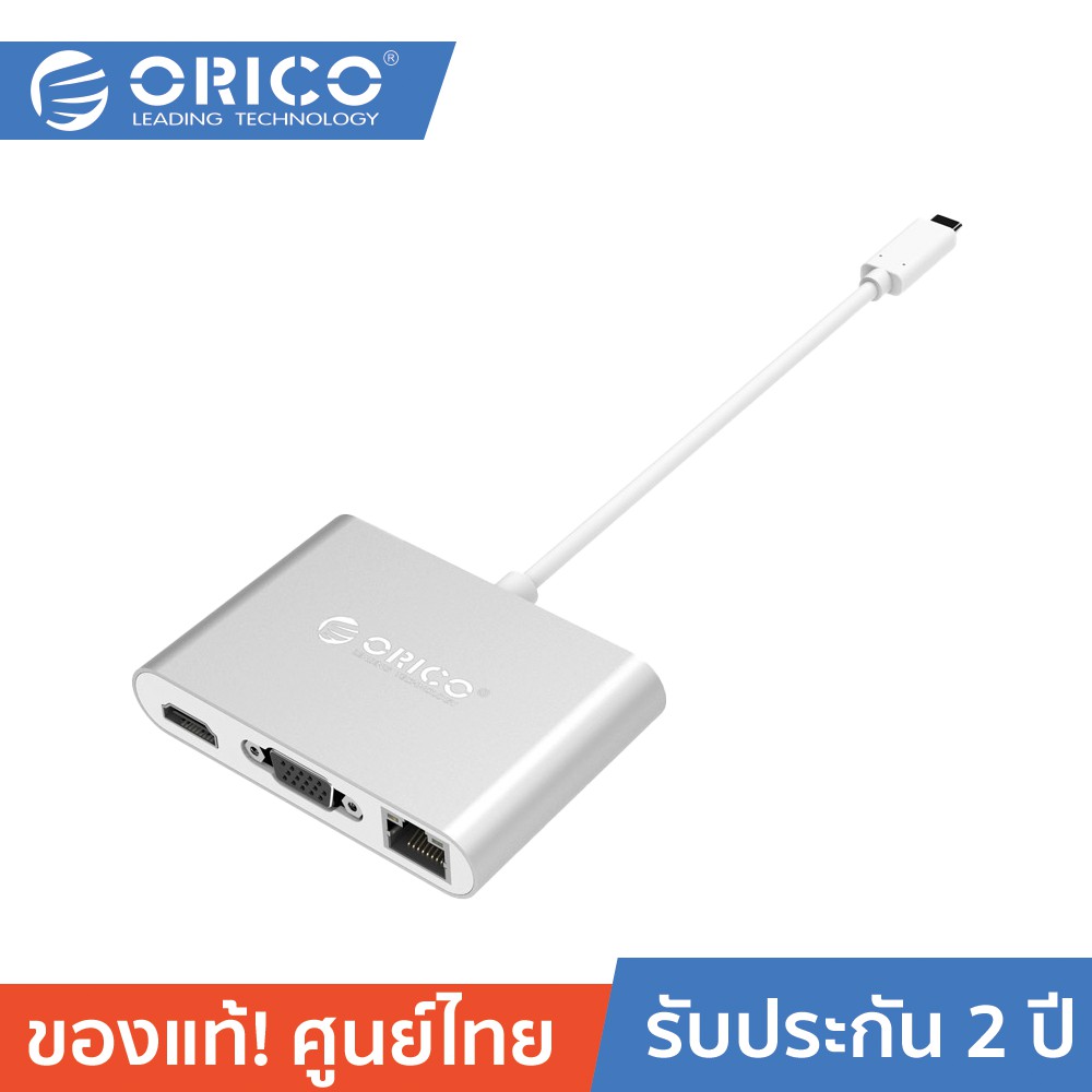 ลดราคา ORICO RCNB Aluminum Alloy Type-C to VGA / HDMI / RJ45 / Type-C PD / Type-A Adapter #ค้นหาเพิ่มเติม สายโปรลิงค์ HDMI กล่องอ่าน HDD RCH ORICO USB VGA Adapter Cable Silver Switching Adapter