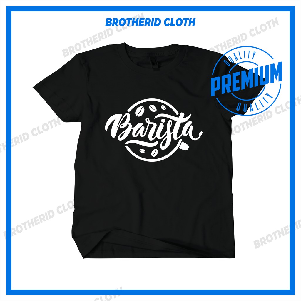 Distro Combed 30s เครื่องชงกาแฟ Barista เสื้อยืด