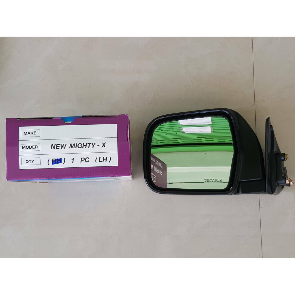 กระจกมองข้าง TOYOTA NEW ,MIGHTY-X LN90-LN100 จอใหญ่หลังสีดำ ข้างRH(ขวา) อัน550บาท
