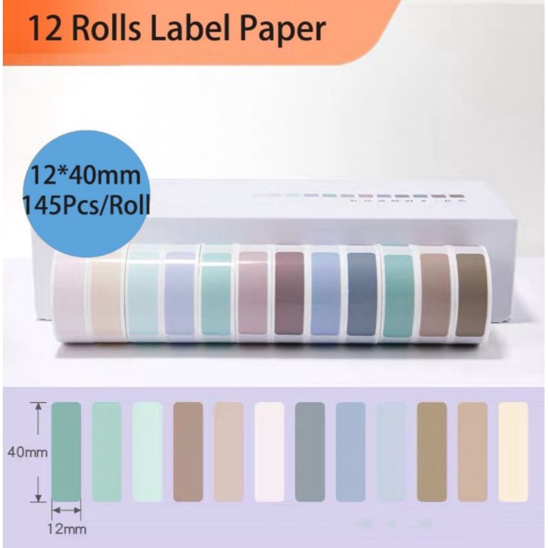 NIIMBOT สติ๊กเกอร์บัญชีมือ Fresh Morandi Color Label กล่องกระดาษสําหรับ D11/D110