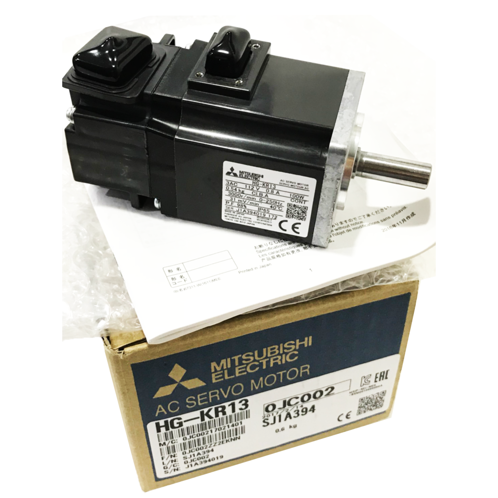 New Mitsubishi Hg Kr13 Ac Servo Motor 100w 0 1kw Hg Kr Series Low Inertia Small Capacity For Driver Mr J4 10a Mr J4 Shopee Thailand