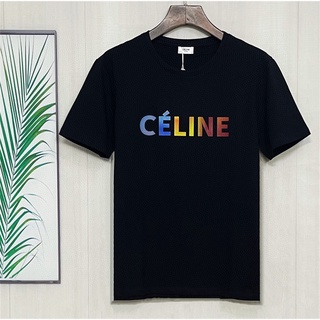 Ce11Ne 2021 เสื้อยืดแขนสั้นคอกลมพิมพ์ลายตัวอักษรกราฟฟิตี้แฟชั่นผู้ชาย