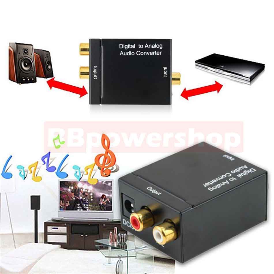 GC0023 ตัวแปลงสัญญาณ Optical / Coaxial เป็น RCA Digital Coaxial To RCA Audio Converter ดิจิตอลตัวแปลงเสียงอะแดปเตอร