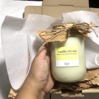 (ขนาด 400 ml.)เทียนหอม กลิ่น วานิลา ดรีม - Soy Candle Vanilla Dream เทียนหอมไขถั่วเหลือง เทียน ของขวัญให้คนที่คุณรัก