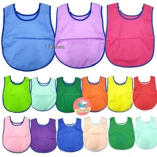 เสื้อกันเปื้อนเด็กอนุบาล เอี้ยมเด็กอนุบาล กว่า 20 สี พร้อมส่ง เสื้อกันเปื้อนเด็ก (KD170)