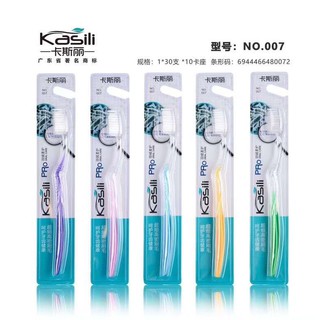 แปรงสีฟัน แพ็ค 12 ด้าม คระสี Kasili No.007-033 ร้านเฮงเปา