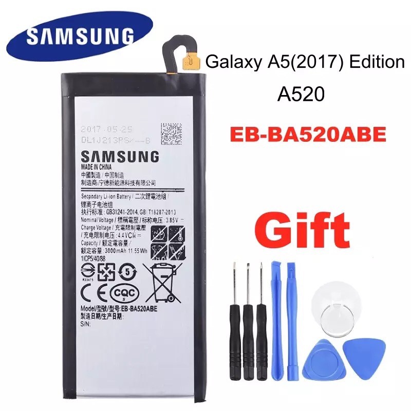 แบตเตอรี่ SAMSUNG EB-BA520ABE 3000MAhสำหรับSamsung Galaxy A5 2017 Edition A520 SM-A520F A520K A520L 