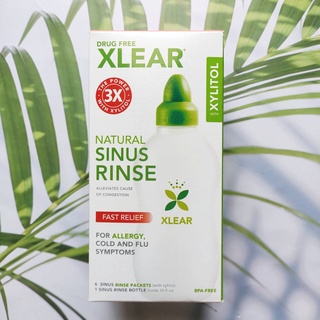 ขวดบีบล้างจมูก บรร เทา ไซ นัส Natural Sinus Rinse Fast Relief with Xylitol 1 Kit (Xlear®)