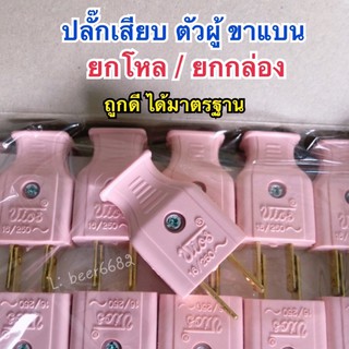 ปลั๊กเสียบ ปลั๊กตัวผู้ ขาแบน ราคาส่งต่อ โหล(12ชิ้น) ~ (ยกกล่อง x 5 โหล 60ตัว ราคาส่ง)