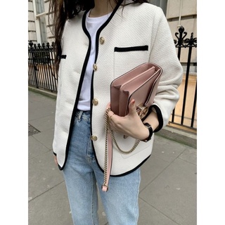 Blazer เต็มตัวผ้าทวีต สีขาว